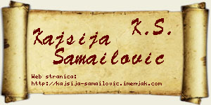 Kajsija Samailović vizit kartica